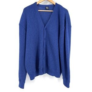 Alpaca Golf by Inca Fashions Mens Cardigan Sweater XL Blue